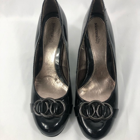 kohl’s Shoes Soul Sensibility Brand Kohls Black Patent Leather Heel